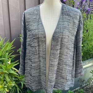 Eileen Fisher linen silk gray cardigan lightweight jacket sweater small petite